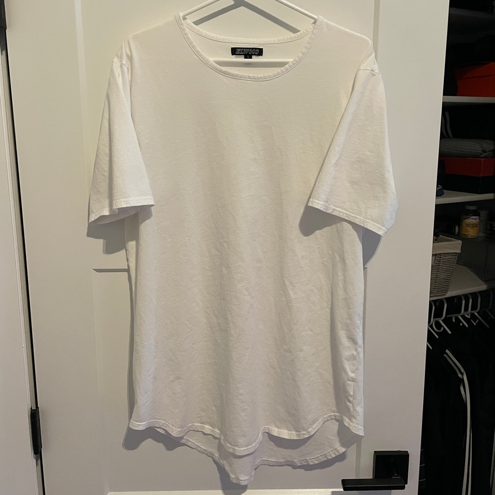 Elwood Drop-Cut T-Shirt (White)
